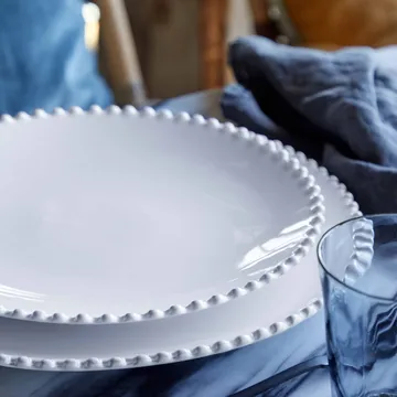 Plato llano Pearl - Blanco, Ø28 cm - Costa Nova