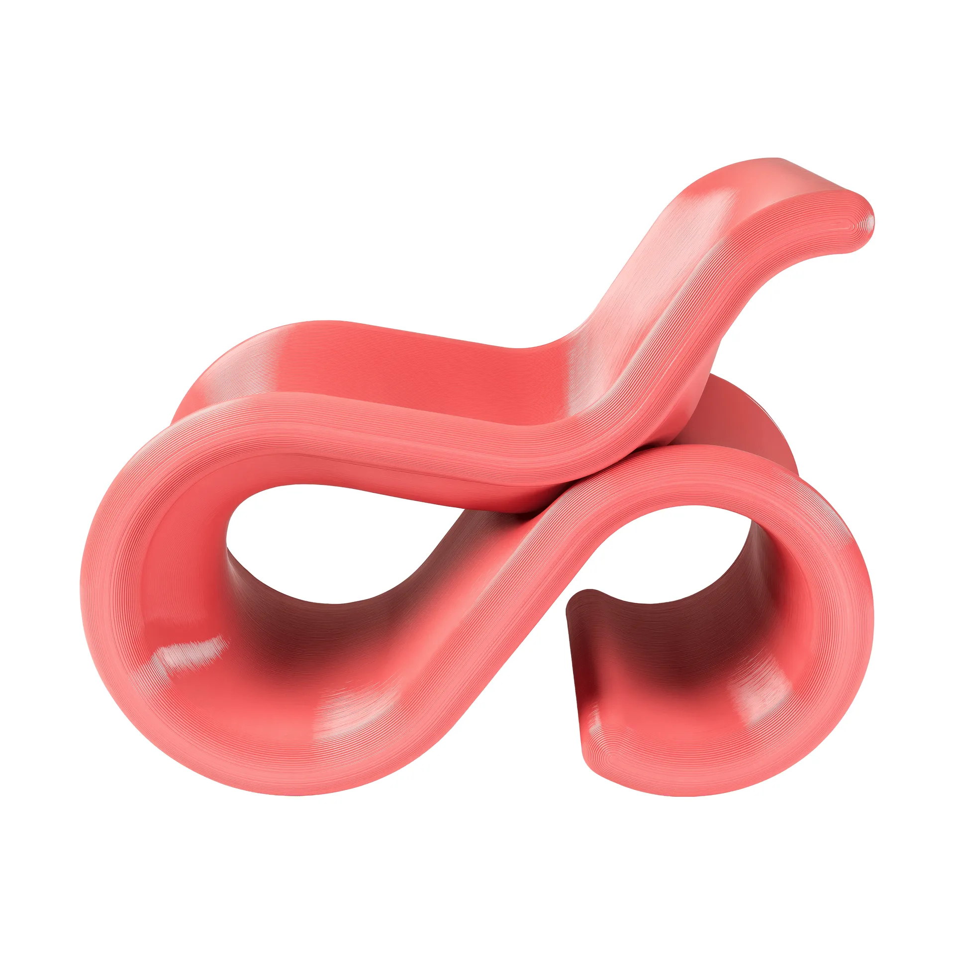 Chaise longue Éclair chair, Bubblegum Crème Atelier