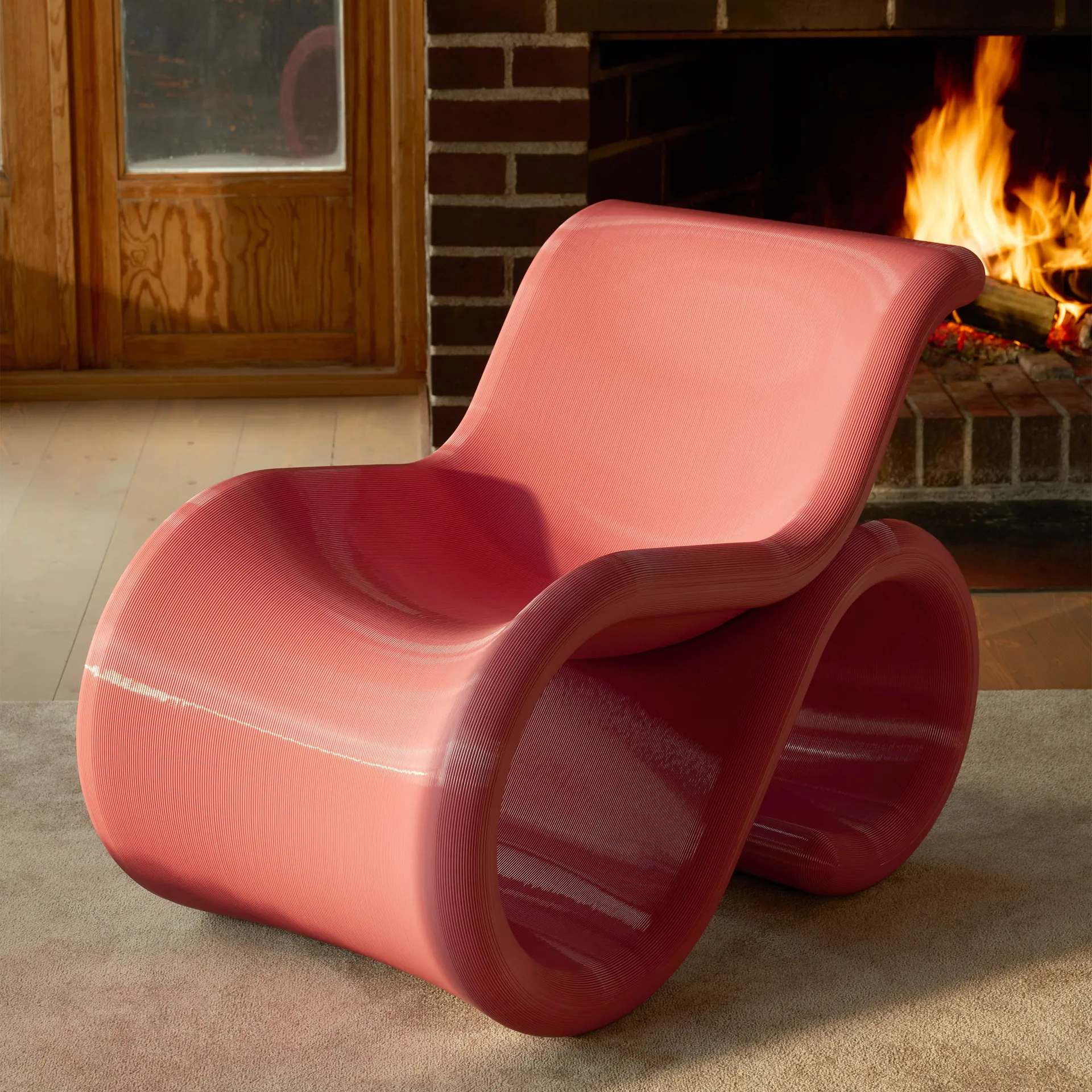 Chaise longue Éclair chair, Bubblegum Crème Atelier