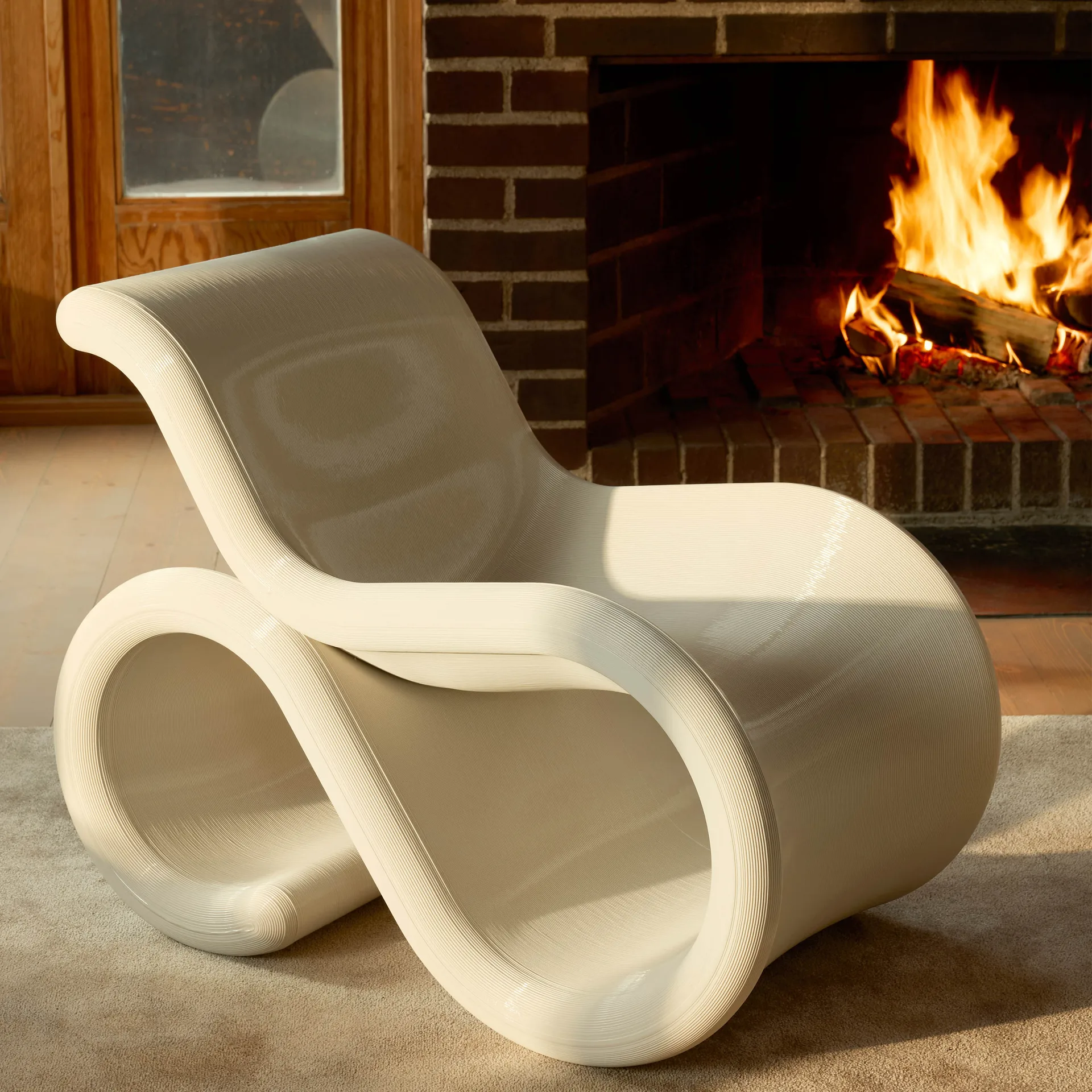 Chaise longue Éclair chair, Cream Crème Atelier