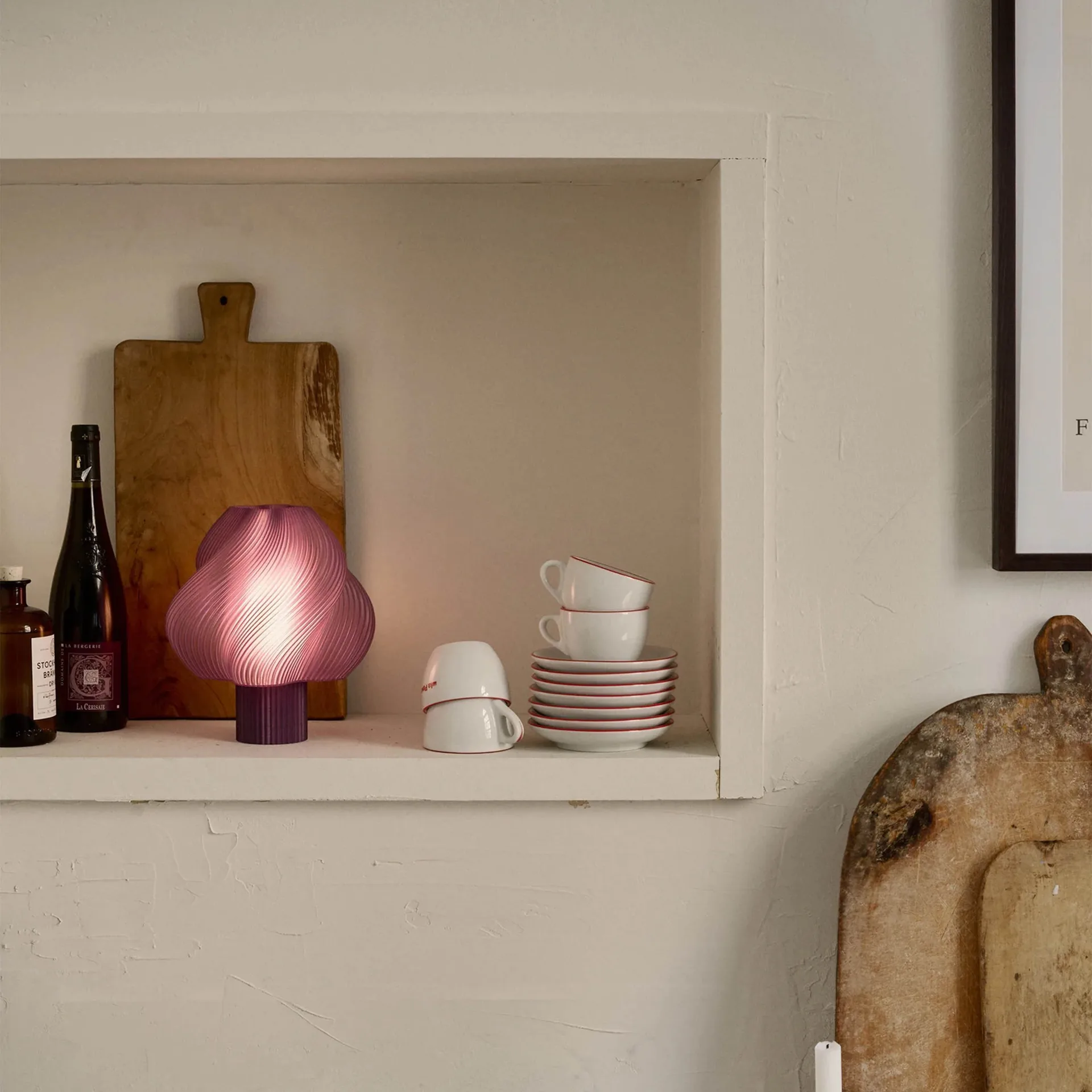 Lámpara de mesa portátil Soft Serve, Lavender sorbet, 23 cm Crème Atelier