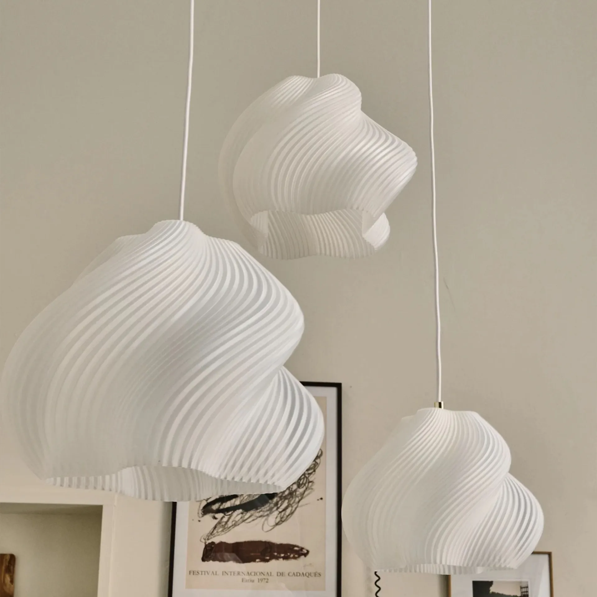 Lámpara de techo Soft Serve, White-chrome, 01, 20 cm Crème Atelier