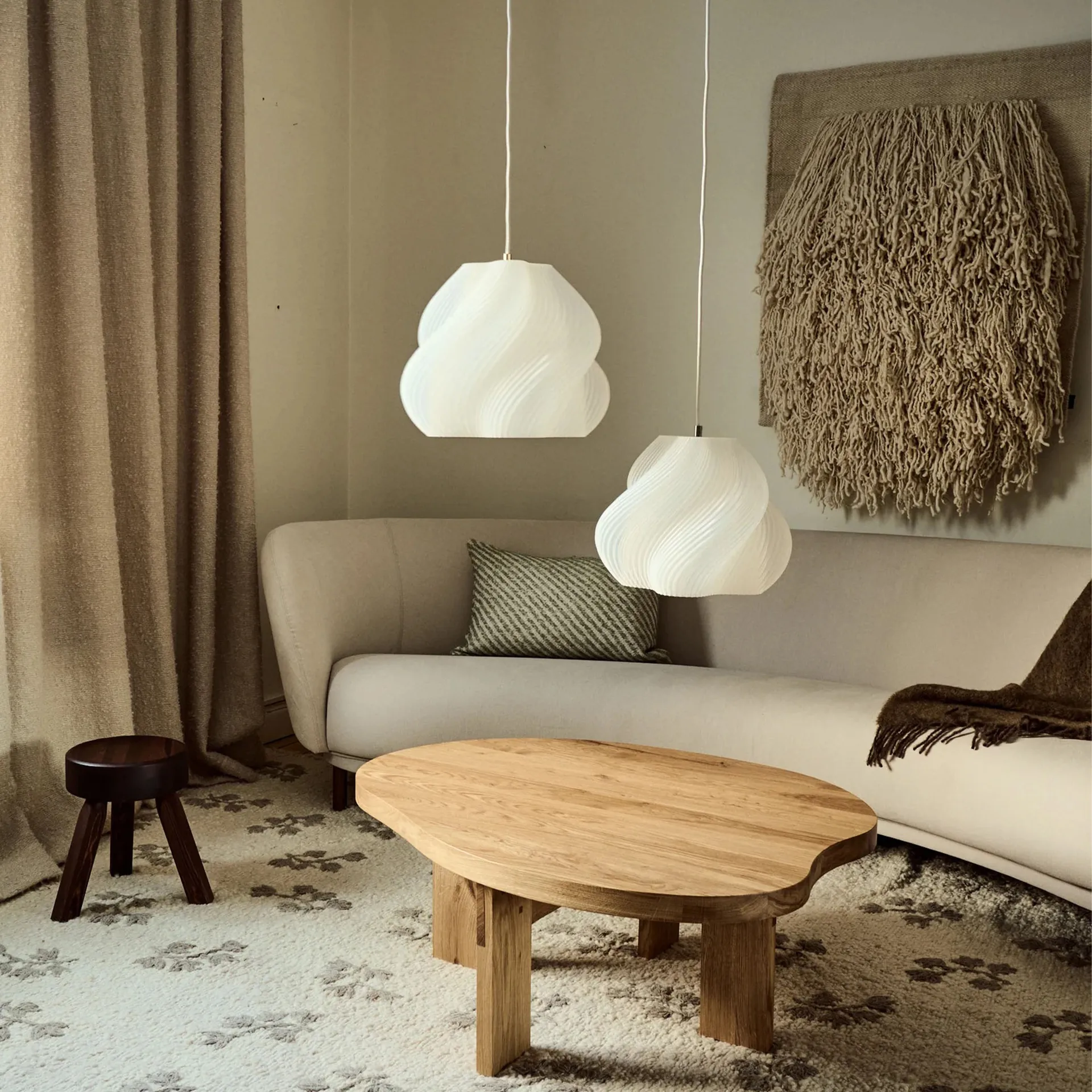 Lámpara de techo Soft Serve, White-chrome, 02, 25 cm Crème Atelier