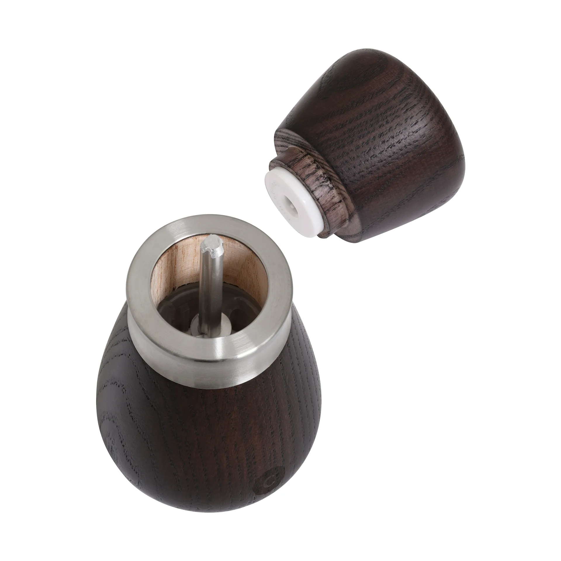 Molinillo de especias Kyoto, Brown glaze, FSC ash, 10 cm Crushgrind