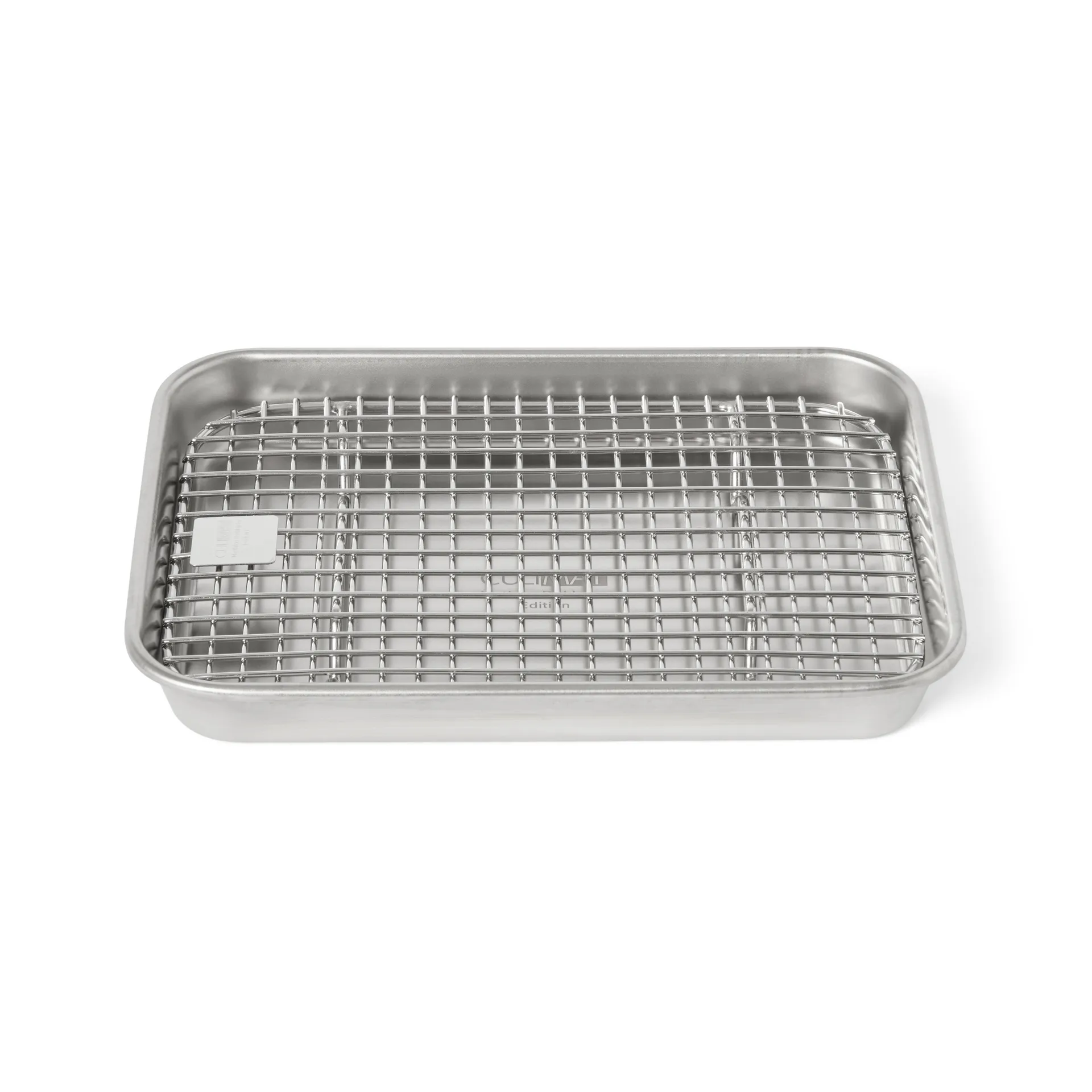 Bandeja gastro con rejilla de enfriamiento Culimat, Acero inoxidable, 18x14x2,5 cm Culimat