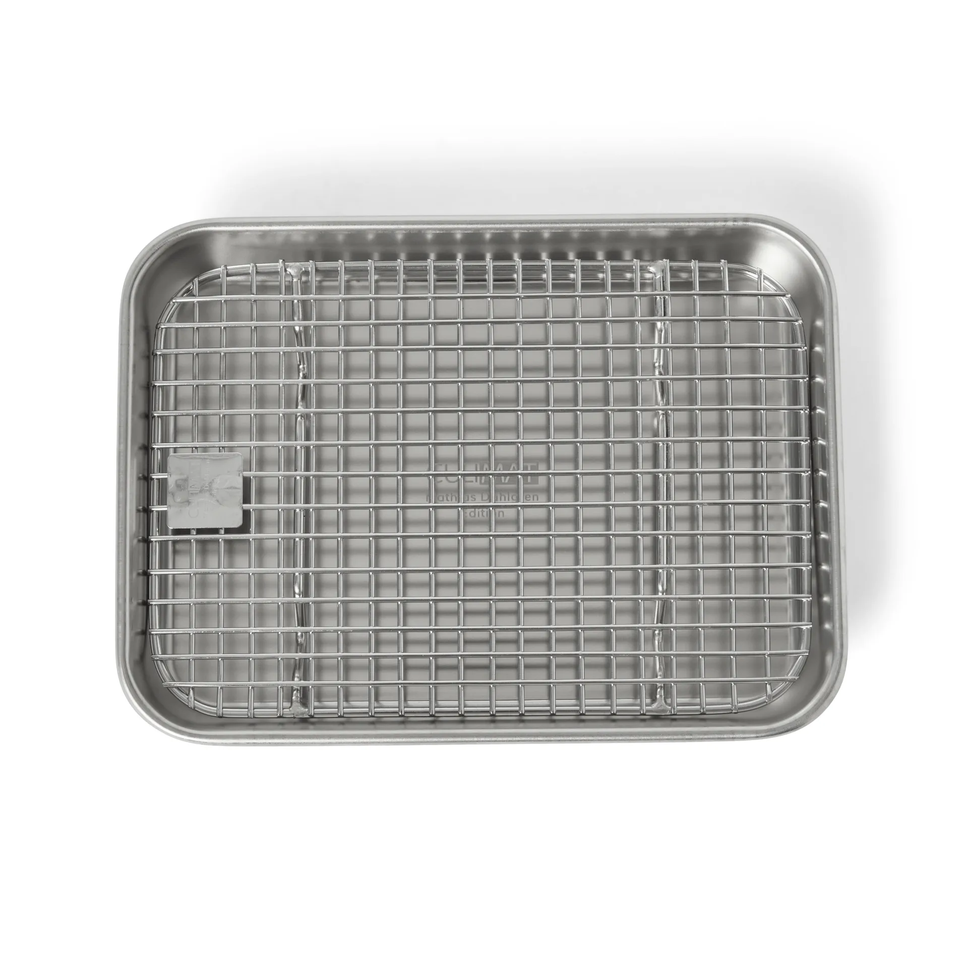 Bandeja gastro con rejilla de enfriamiento Culimat, Acero inoxidable, 18x14x2,5 cm Culimat