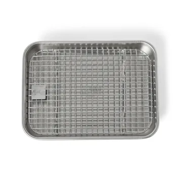 Bandeja gastro con rejilla de enfriamiento Culimat - Acero inoxidable, 18x14x2,5 cm - Culimat