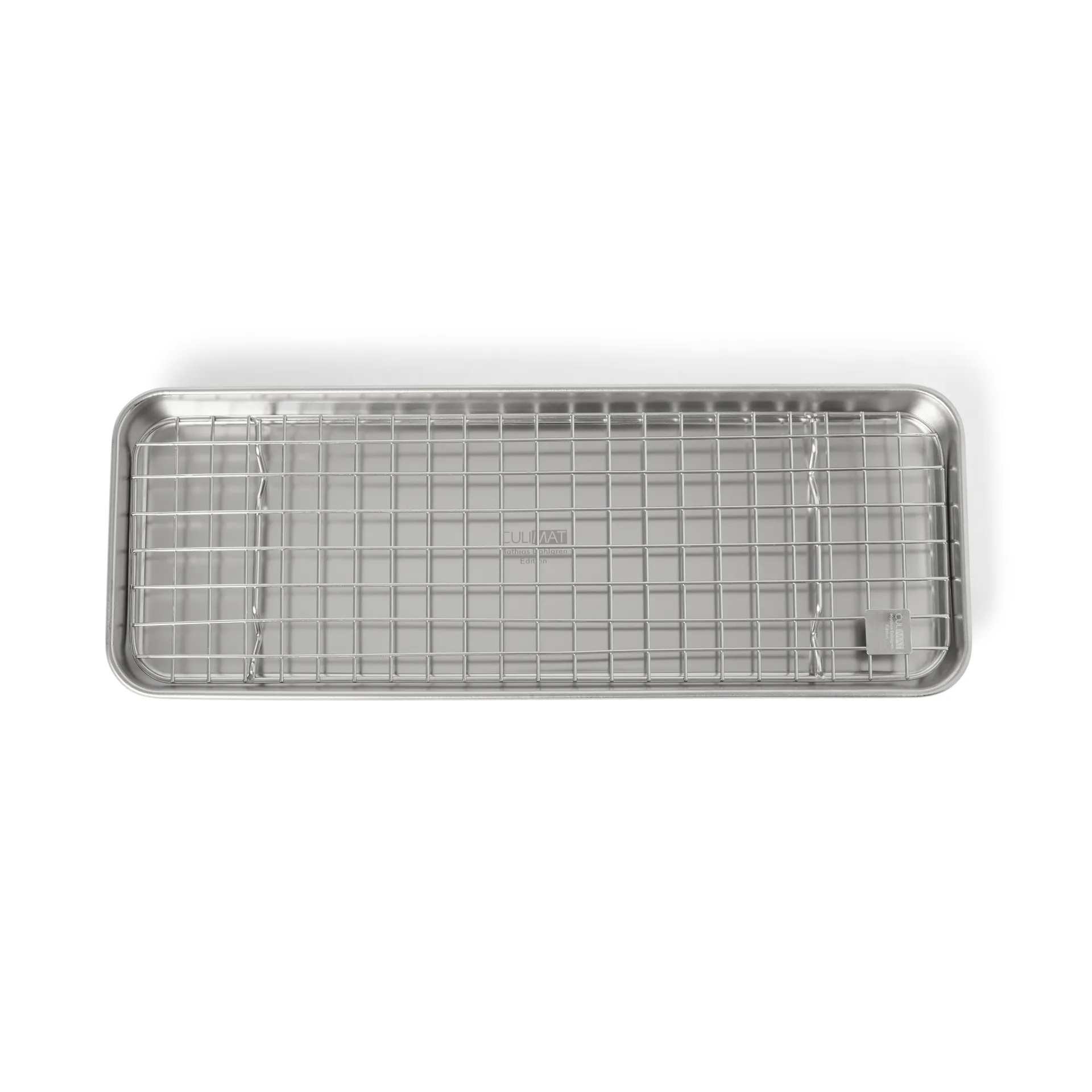 Bandeja gastro con rejilla de enfriamiento Culimat, Acero inoxidable, 38x14x2,5 cm Culimat