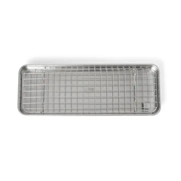Bandeja gastro con rejilla de enfriamiento Culimat - Acero inoxidable, 38x14x2,5 cm - Culimat
