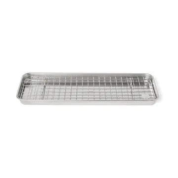 Bandeja gastro con rejilla de enfriamiento Culimat - Acero inoxidable, 38x14x2,5 cm - Culimat