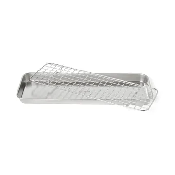 Bandeja gastro con rejilla de enfriamiento Culimat - Acero inoxidable, 38x14x2,5 cm - Culimat