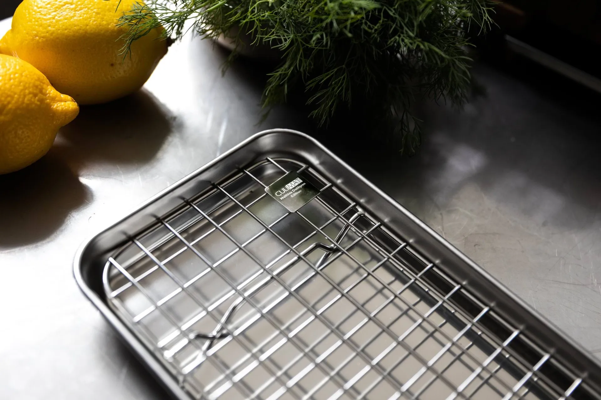 Bandeja gastro con rejilla de enfriamiento Culimat, Acero inoxidable, 38x14x2,5 cm Culimat