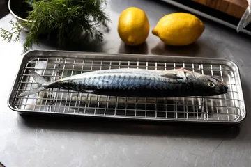 Bandeja gastro con rejilla de enfriamiento Culimat - Acero inoxidable, 38x14x2,5 cm - Culimat