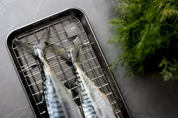 Bandeja gastro con rejilla de enfriamiento Culimat - Acero inoxidable, 38x14x2,5 cm - Culimat