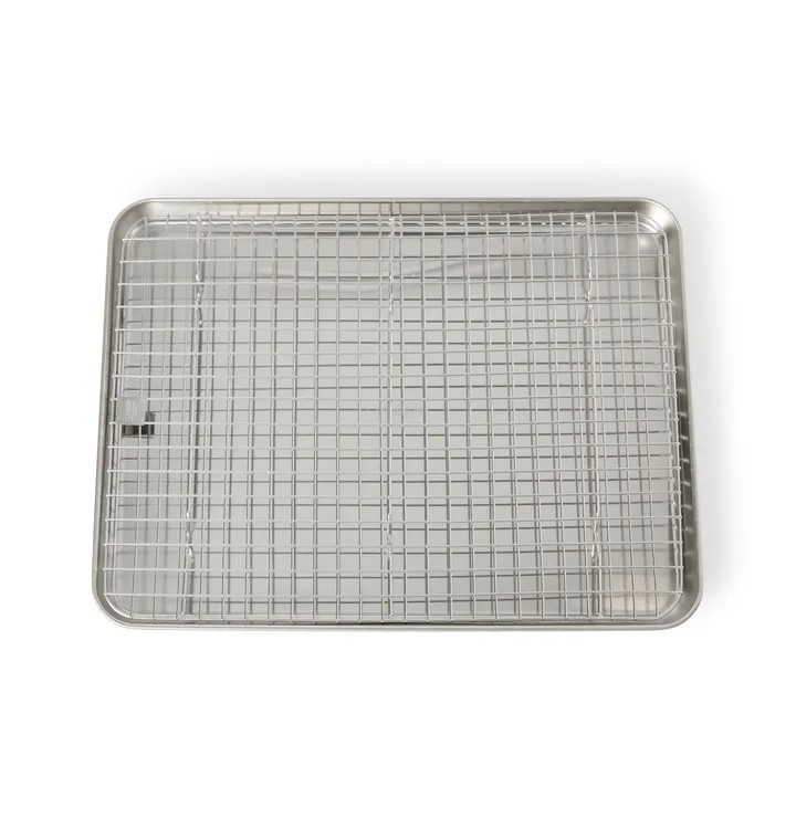 Bandeja gastro con rejilla de enfriamiento Culimat - Acero inoxidable, 40,5×30,5 cm - Culimat