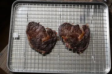 Bandeja gastro con rejilla de enfriamiento Culimat - Acero inoxidable, 40,5×30,5 cm - Culimat