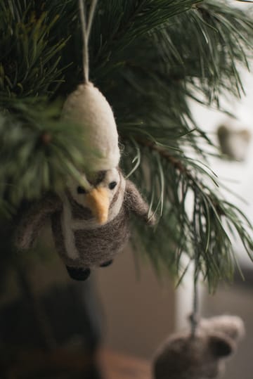 Adorno colgante Hanging penguin - Beige-blanco - DBKD