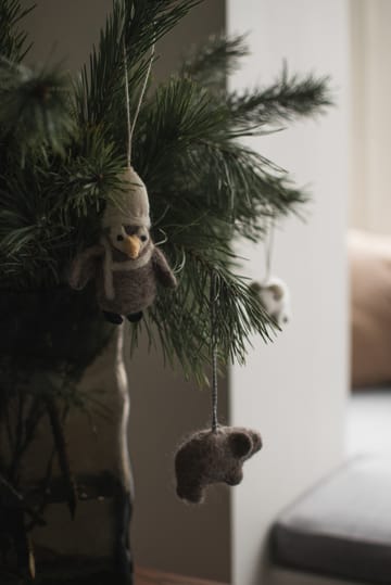 Adorno colgante Hanging penguin - Beige-blanco - DBKD