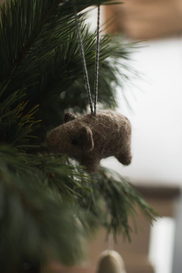 Adorno colgante Hanging pig , Beige DBKD