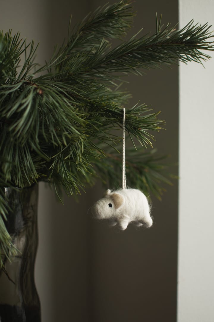 Adorno colgante Hanging pig , Blanco DBKD