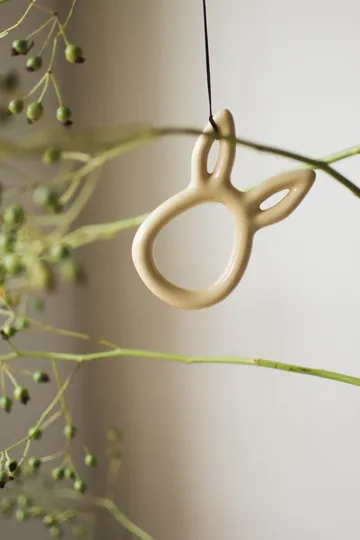 Adorno de Pascua 8 cm Sprinkle rabbit - Shiny yellow - DBKD