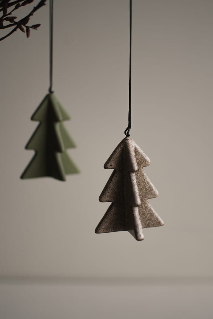Árbol colgante de invierno 7 cm, Beige DBKD