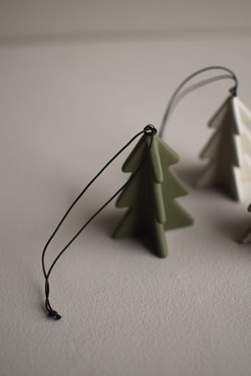 Árbol colgante de invierno 7 cm - Verde - DBKD