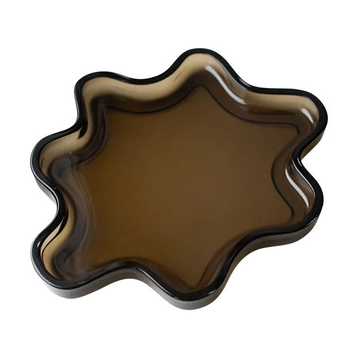 Bandeja decorativa Filter - Brown, Ø22×2 cm - DBKD