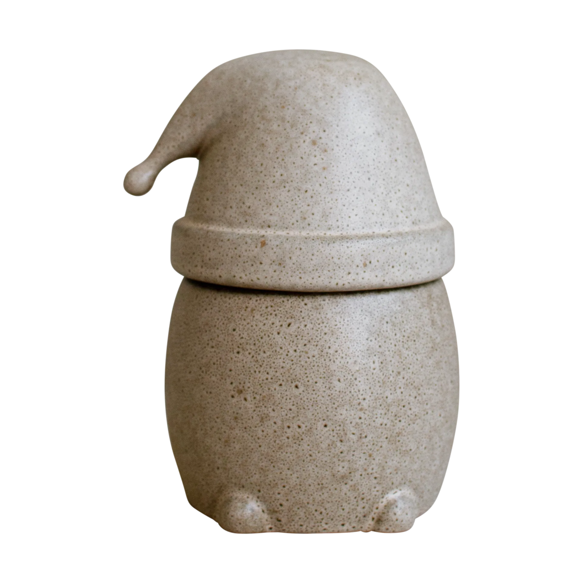 Bol con tapa Eating Santa grande, Beige DBKD