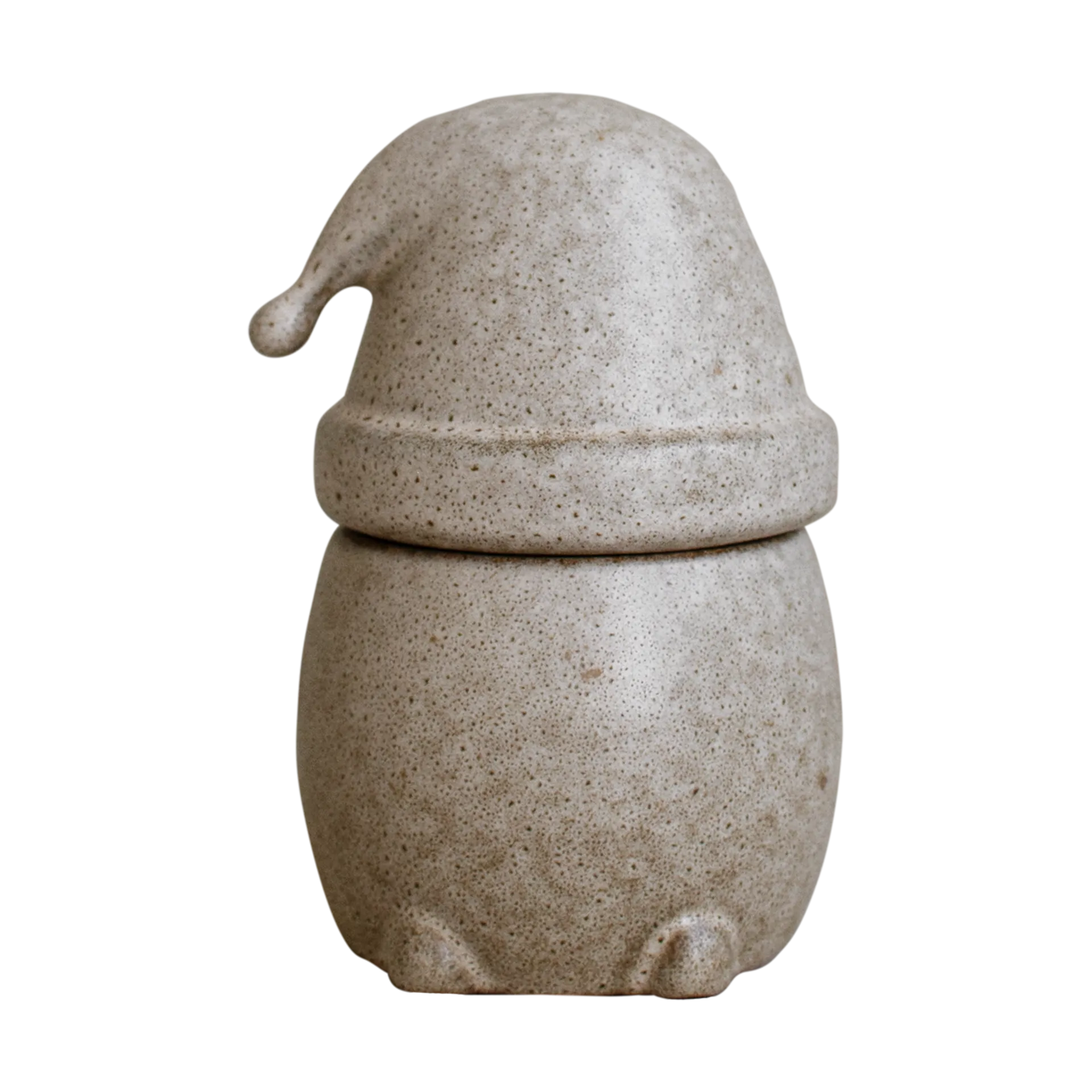 Bol con tapa Eating Santa pequeño, Beige DBKD