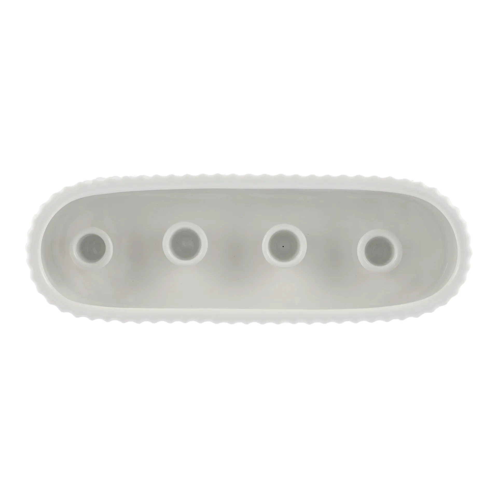 Candelabro de adviento Stripe 30 cm, Shiny white DBKD