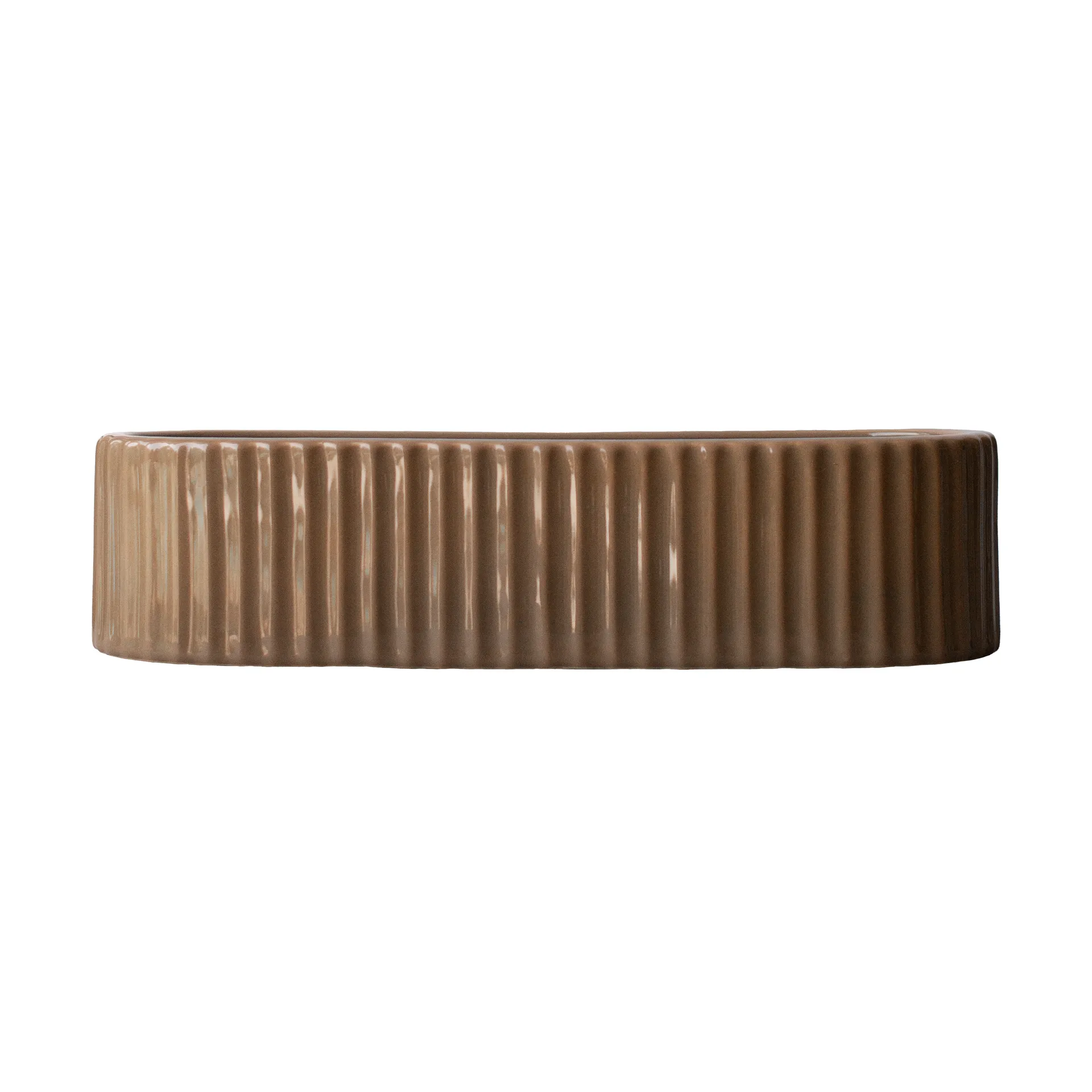 Candelabro Stripe 30 cm, Shiny nougat DBKD