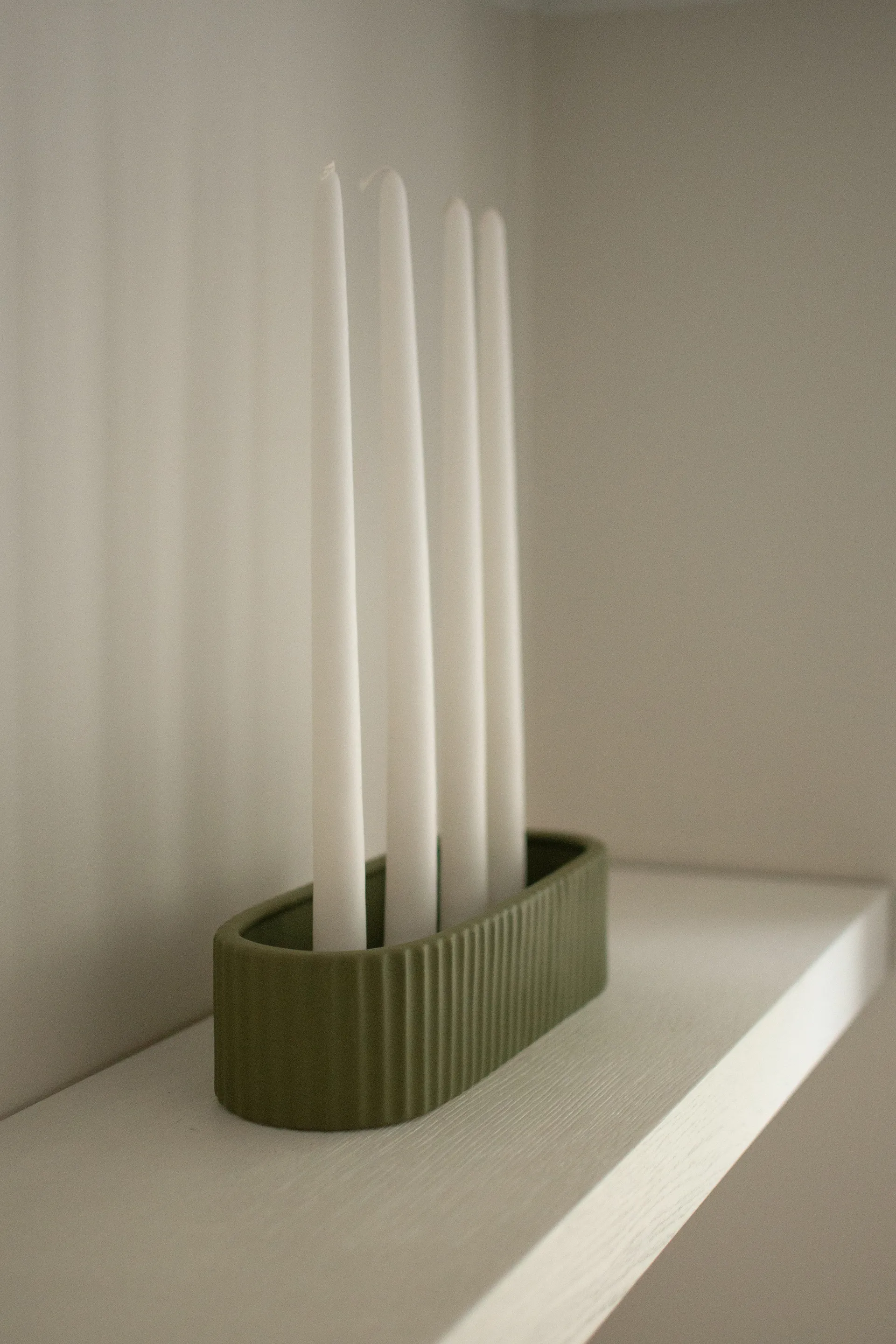 Candelabro Stripe 30 cm, Verde DBKD