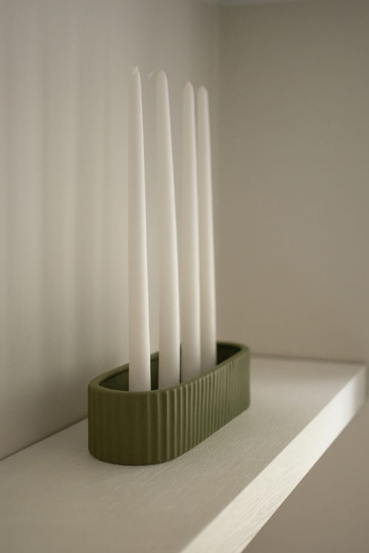 Candelabro Stripe 30 cm, Verde DBKD