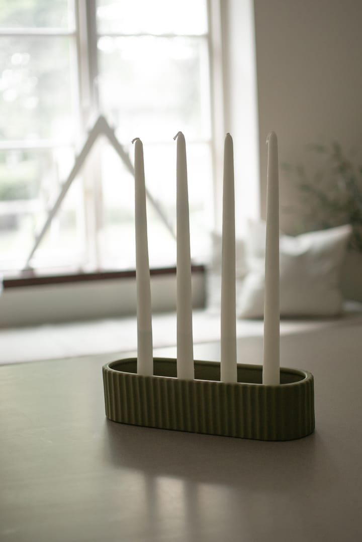 Candelabro Stripe 30 cm, Verde DBKD