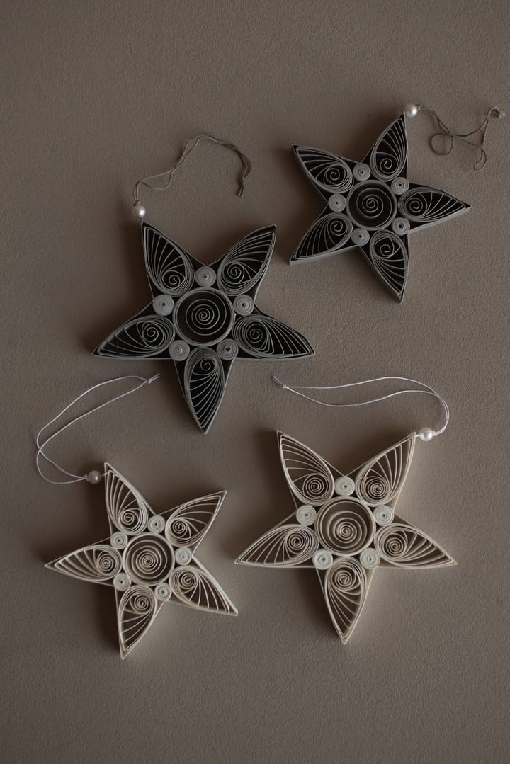 Colganet navideño Paper star 10,5 cm, White DBKD