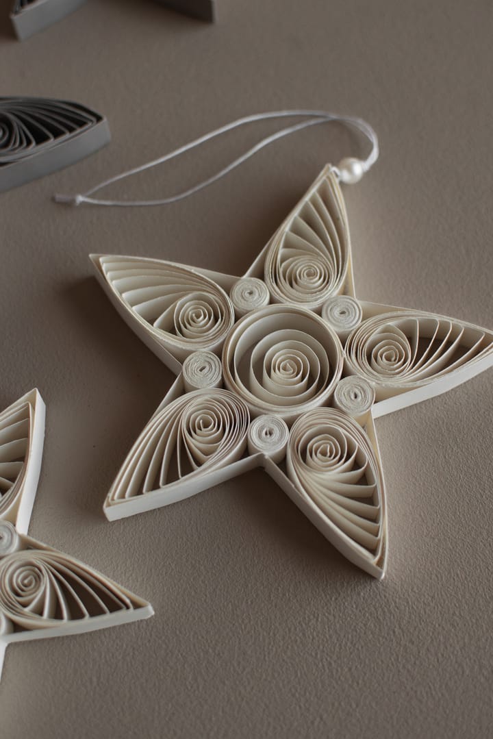 Colganet navideño Paper star 10,5 cm, White DBKD