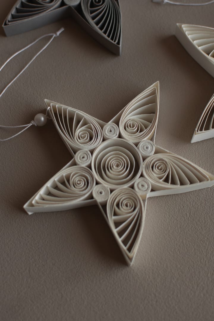 Colganet navideño Paper star 10,5 cm, White DBKD