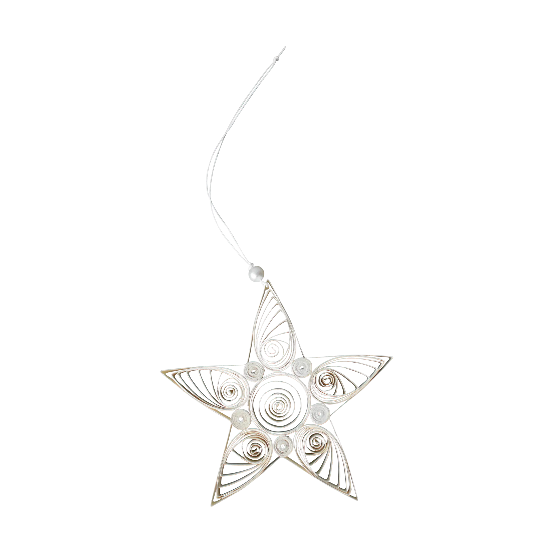 Colganet navideño Paper star 13 cm, White DBKD