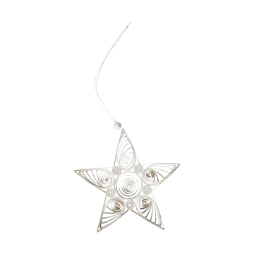 Colganet navideño Paper star 13 cm - White - DBKD