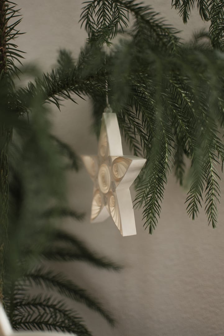 Colganet navideño Paper star 13 cm, White DBKD