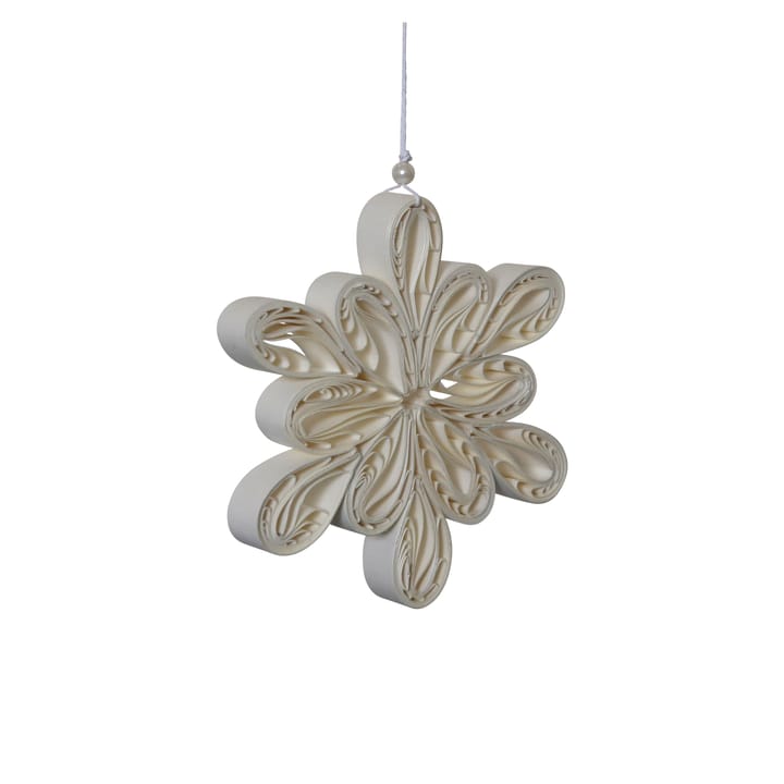 Colgante de navidad Light Flake copo de nieve blanco, grande Ø12 cm DBKD