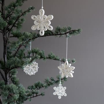 Colgante de navidad Light Flake copo de nieve blanco - pequeño Ø8 cm - DBKD