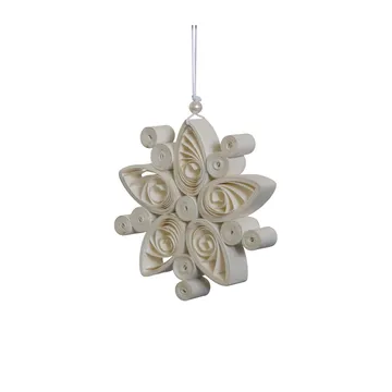 Colgante de navidad Regular Flake copo de nieve blanco - pequeño Ø8,5 cm - DBKD