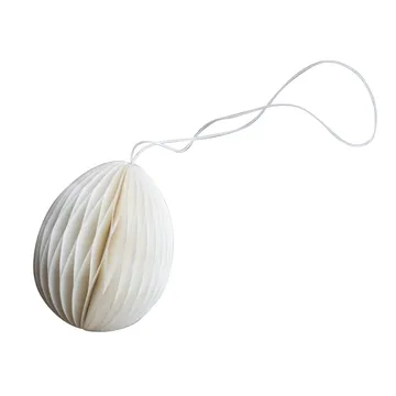 Colgante de pascua Ovoid papel 7 cm - White - DBKD