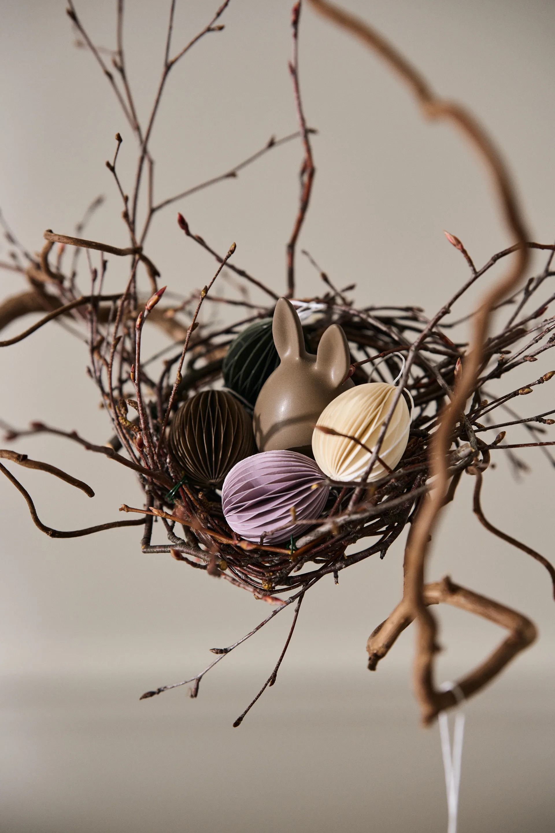 Colgante de Pascua Ovoid papel small 4 cm, Sand DBKD