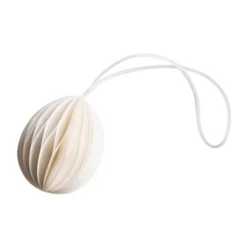 Colgante de Pascua Ovoid papel small 4 cm - White - DBKD