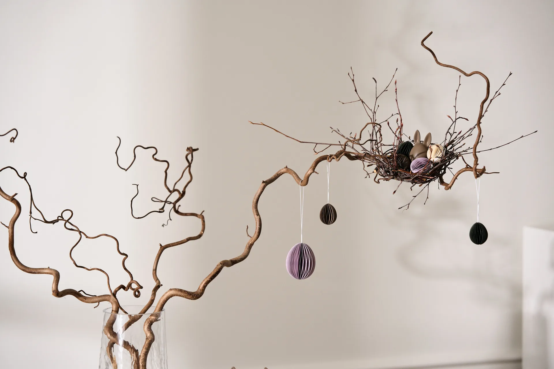 Colgante de Pascua Ovoid papel small 4 cm, White DBKD