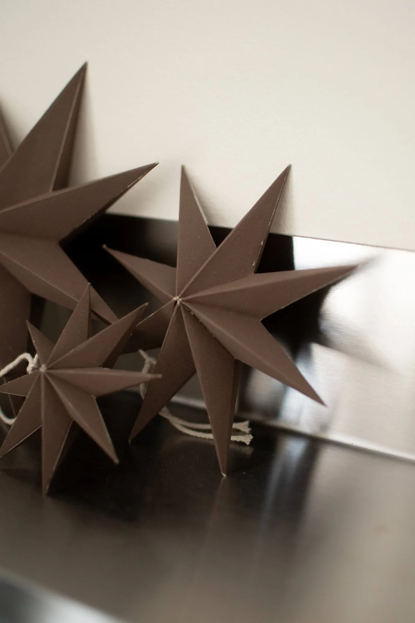 Colgante decorativo Paper winter star, Brown, medium, Ø14 cm DBKD