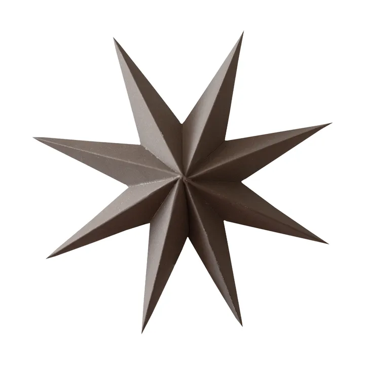 Colgante decorativo Paper winter star - Brown, small, Ø9 cm - DBKD